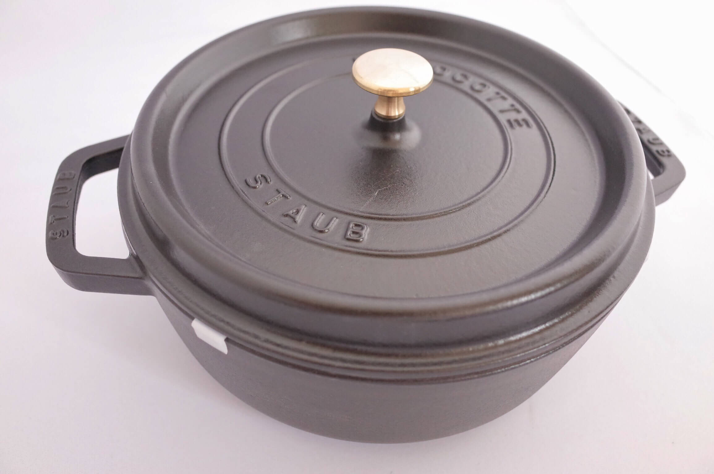 ストウブ staub シャローラウンドココット 26cm ホワイト - キッチン/食器