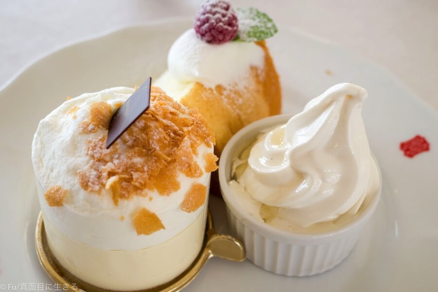 【食レポ】北菓楼（きたかろう） 札幌本館 カフェのケーキセット（900円）はアイスクリーム、シフォンケーキが付いてきてお得すぎる