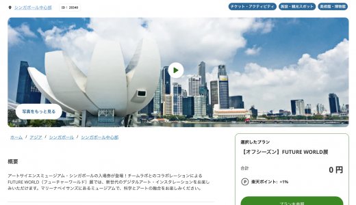 【割引チケット】シンガポール チームラボ「FUTURE WORLD」の予約方法・クーポン情報