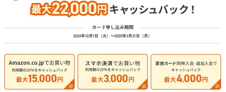 22,000円キャッシュパック